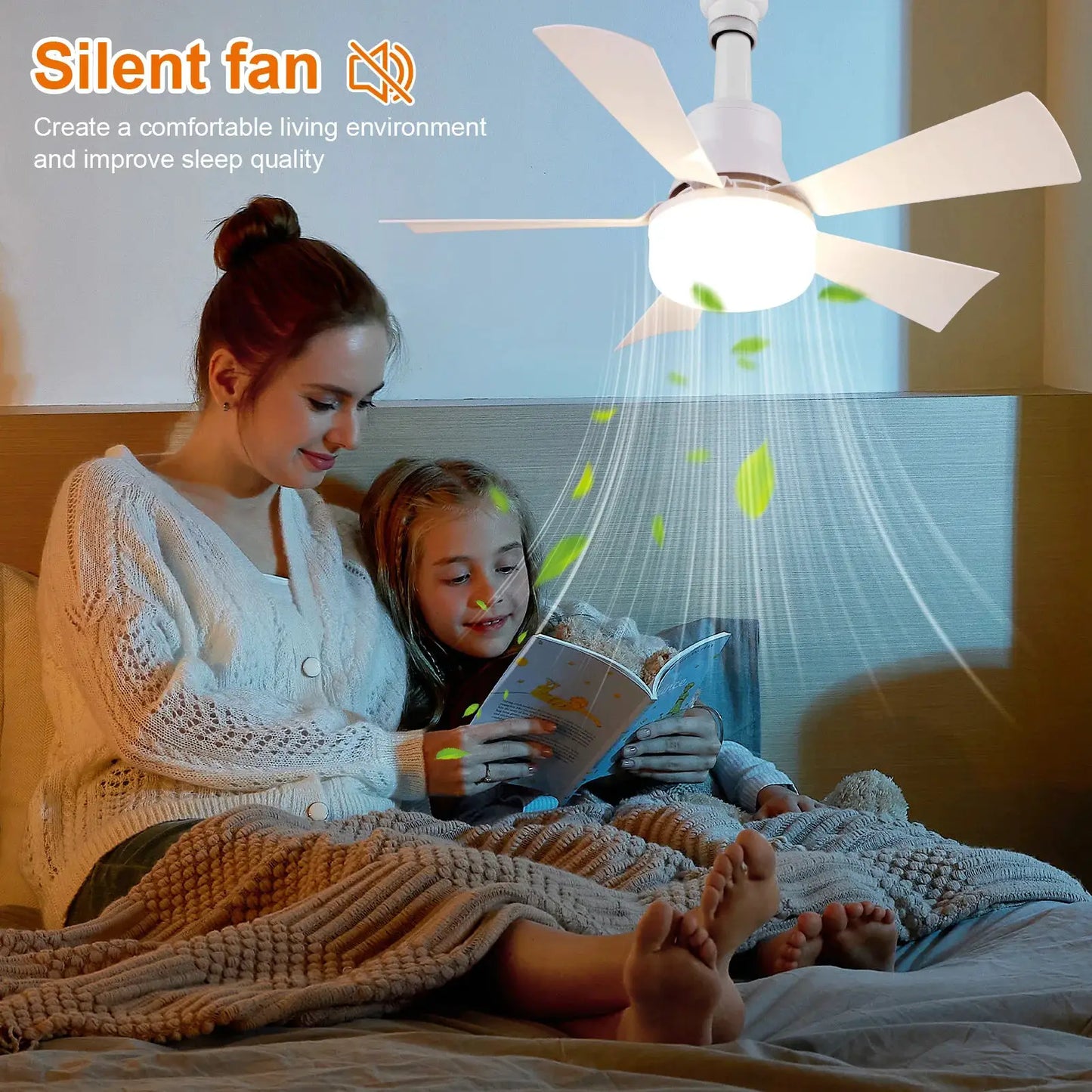Ceiling Fan With Light | Remote Control | Dimmable LED Light | Living Room