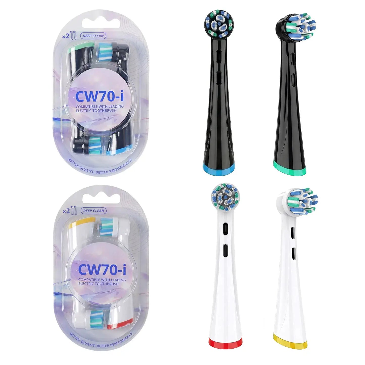 Replacement Brush Heads Compatible with OLB IO 2/3/4/5/6/7/7G/8/9/10 Electric Toothbrush, IO Series Toothbrush Head Refills from PriceLows™