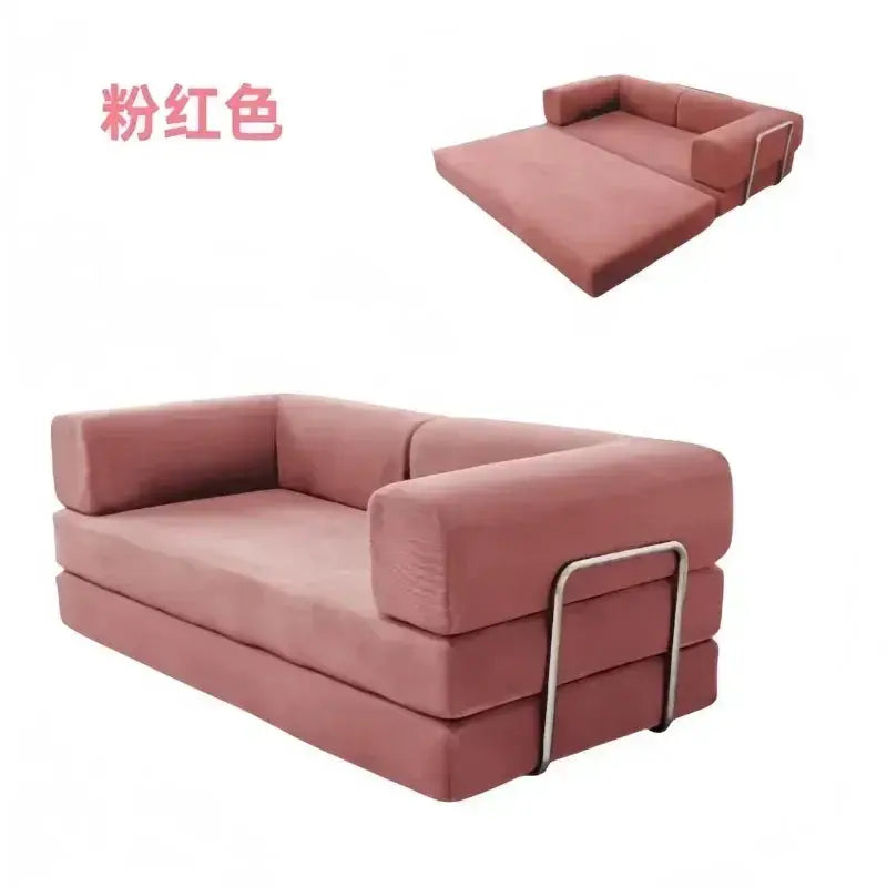 Sofa Bed | Corduroy Fabric | Foldable | L Shaped, Customizable from PriceLows™