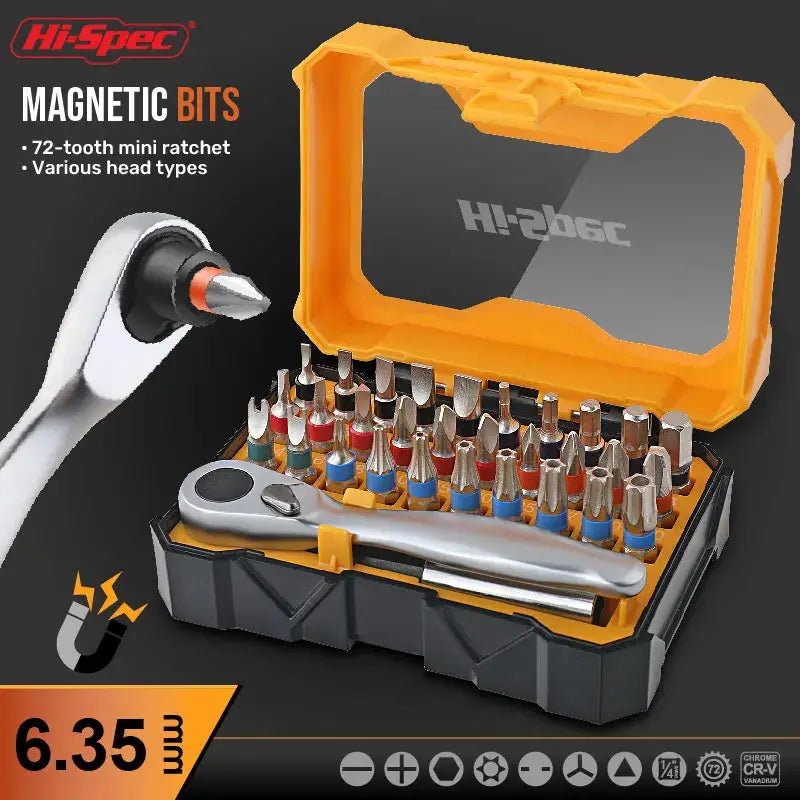 Hi-Spec 72-T Mini Ratchet Socket Wrench Set Magnetic Screwdriver Kit with Torx Screwdrivers And Bits from PriceLows™