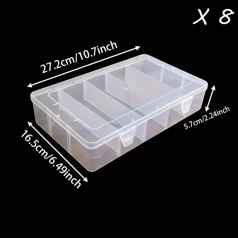 Hardware tool storage box, 5-compartment transparent tool organizer box, screw and accessory sorting box, household screw and wr from PriceLows™