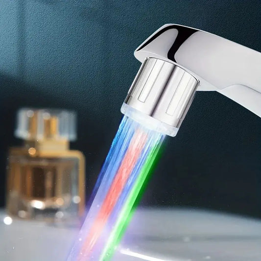 1/5pcs 7 Color LED Faucet Nozzle, LED Luminous Color Changing, Water Flow Power Generation Eco-Friendly, Micro External Faucet from PriceLows™