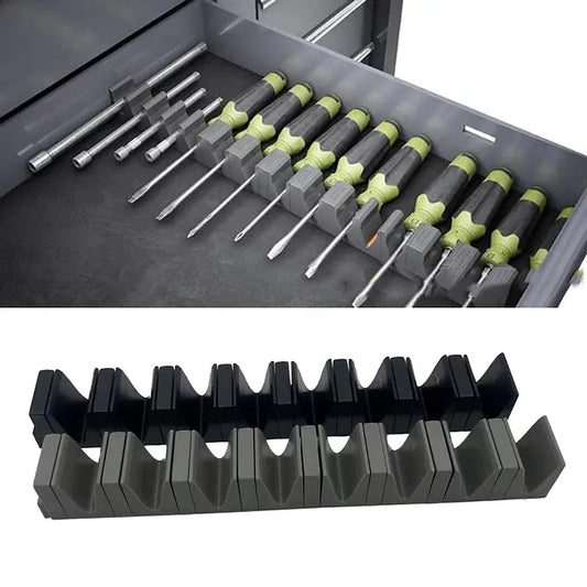 Magnetic Wrench Organizer Rack Compact Tool Storage Holder 12-Slot Tray for Garage Workshop Mechanics Toolbox Accessories from PriceLows™