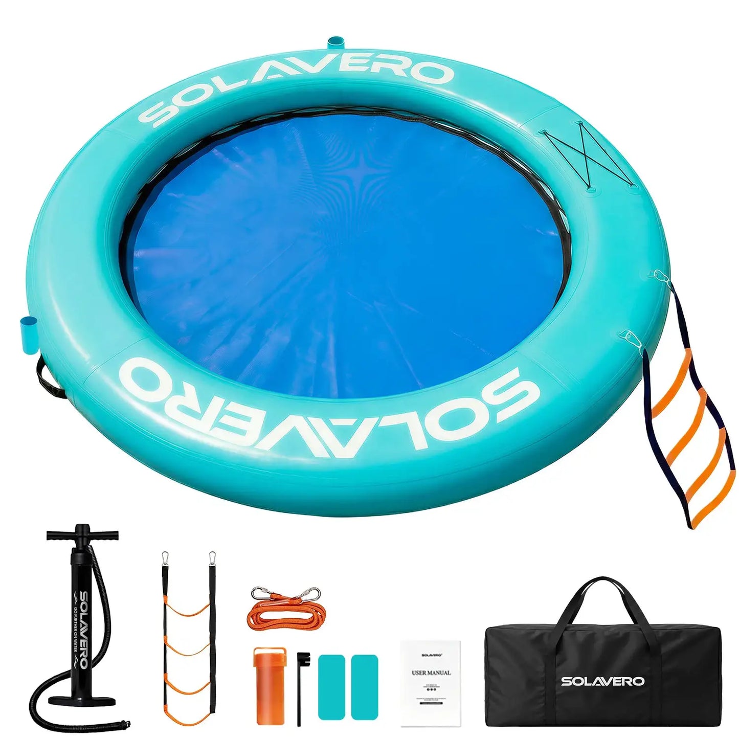 Inflatable Water Floating Platform | 8ft Round | 660 Lbs Capacity | 3-4 Person