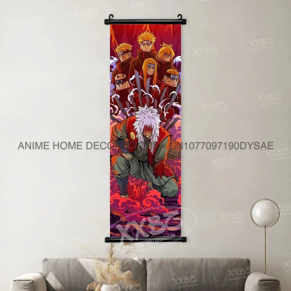 Uzumaki Naruto Posters Sasuke Home Decor Uchiha Madara Hanging Painting Might Guy Scrolls Picture Gaara Wall Art Killer B Mural from PriceLows™