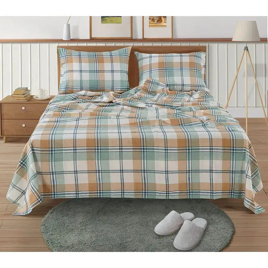 100 Cotton Queen Flannel Sheets Set Brushed for Extra Softness Lightweight amp Durable Cotton Flannel 15 Deep Pocket Queen Sheet from PriceLows™