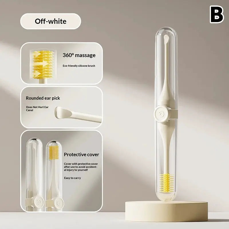 1pcs Double-Ended Nose Silicone Brush Manual Nose Hair Trimmer Portable Hair Scraper Shaving Nose Hair Neus Trimmer Men Ear Pick from PriceLows™