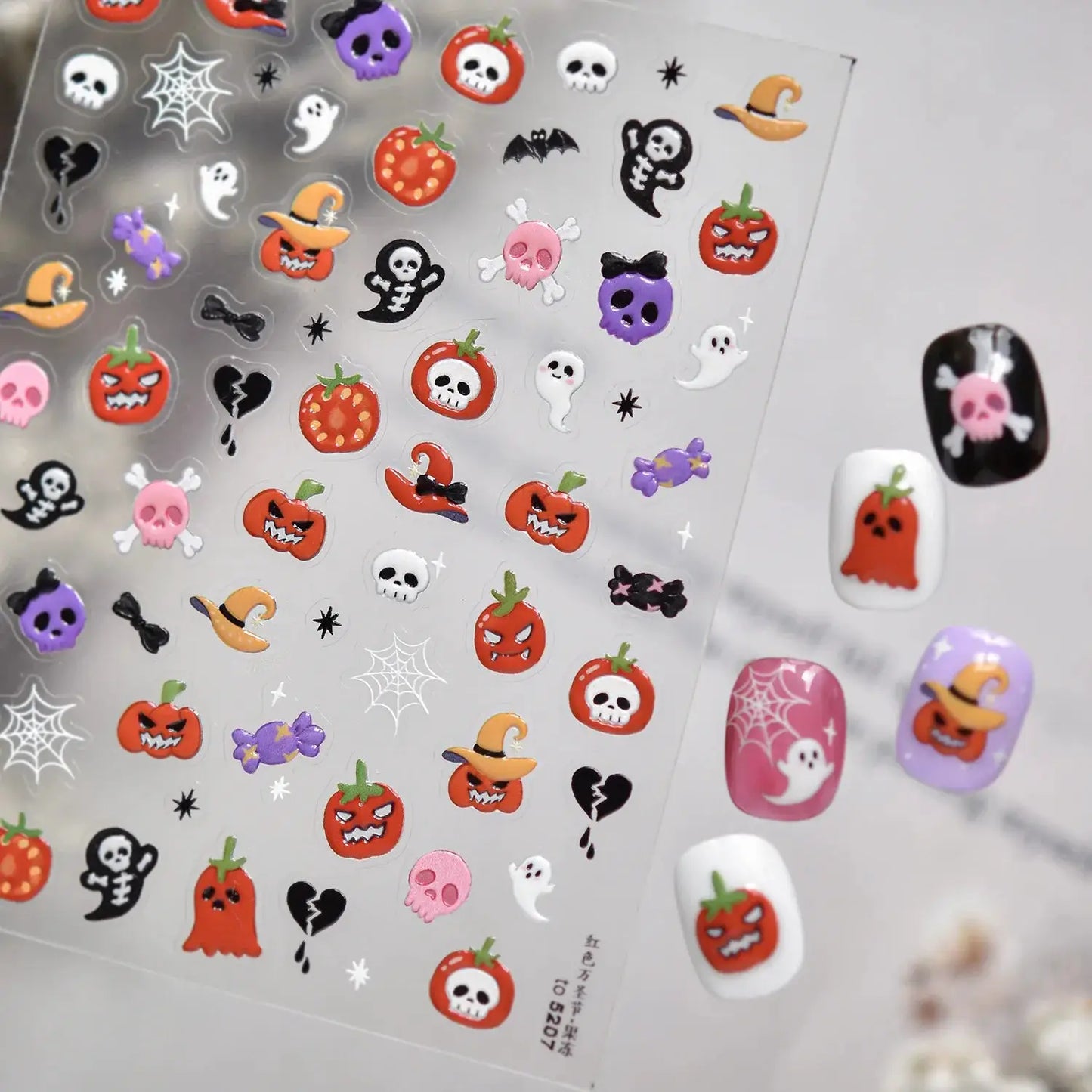 Jelly Halloween Skeleton Stickers Nail Art Cool Evil dark style decorative Nails Sticker DIY Trendy Manicure Ornaments Supplier from PriceLows™