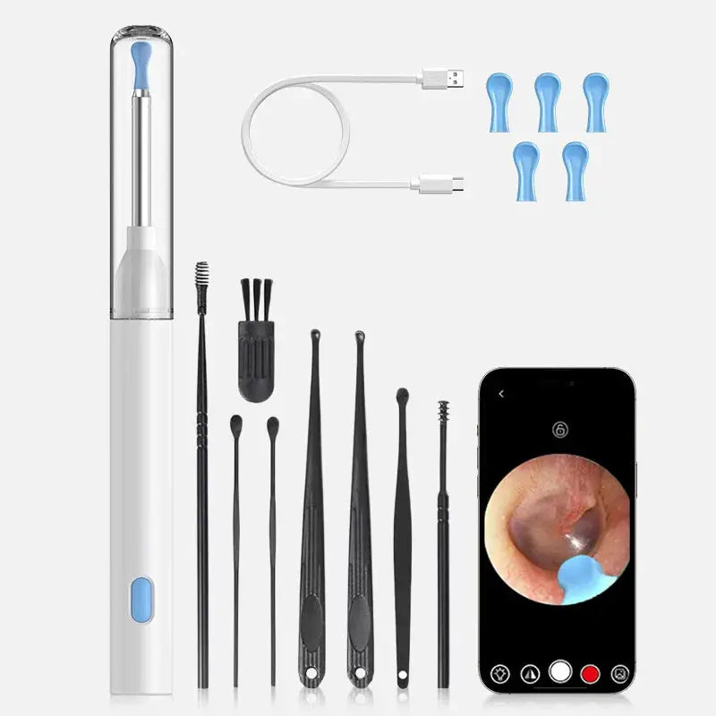 Generation-2,Visual Ear Wax Cleaner Camera Safe Earwax Removal Endoscope Ear Cleaning Tools Ear Care,Black,white styles,Hot sale from PriceLows™