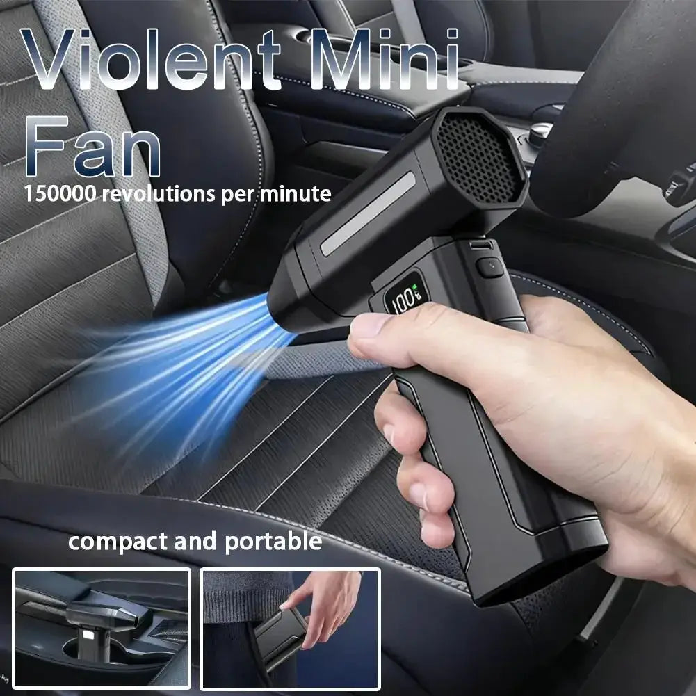 Brushless Fan Blower | 150000 RPM | Rechargeable | Car Cleaning Kit