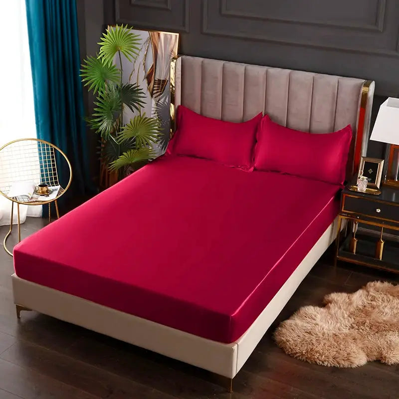 Satin Fitted Sheet | 35cm Deep Pocket | Elastic Hem | 140x200 King