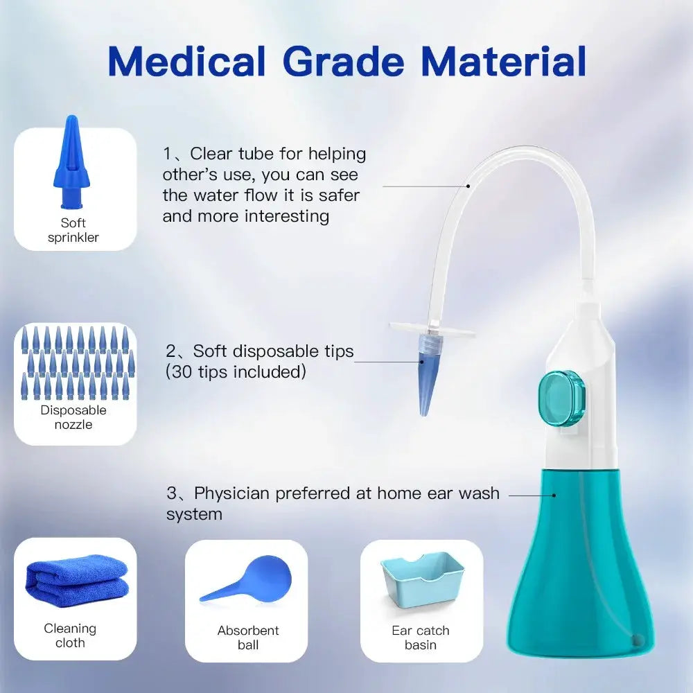 Ear Wax Removal Tool Manual Ear Irrigation Flushing System Safe and Effective Ear Cleaner for Adults Kids Cleaning Washer Kit from PriceLows™
