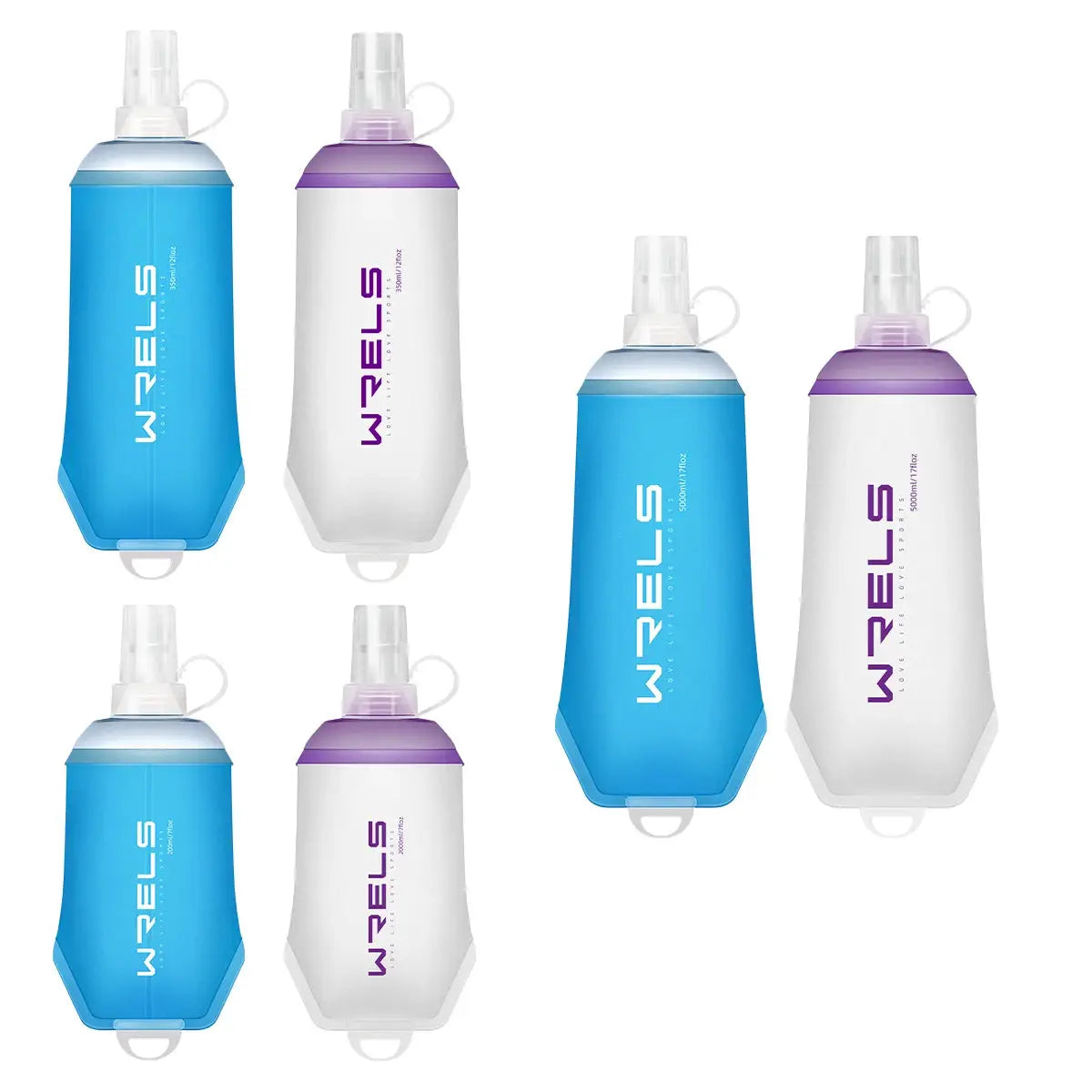 WRELS Foldable Silicone Water Bottle Outdoors Traveling Sport Running Cycling Kettle Healthy Soft Material TPU BPA-Free Kettle from PriceLows™