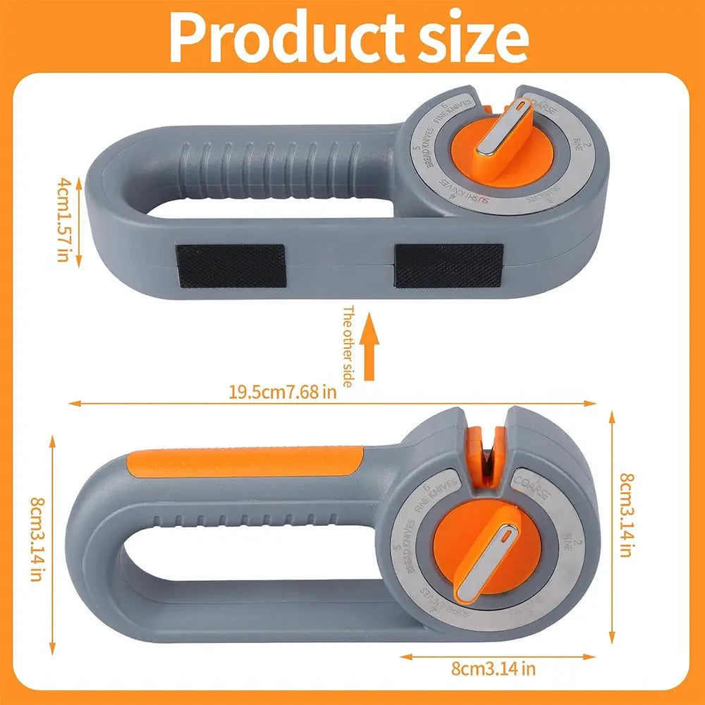 Knife Sharpener | 6 Stage Manual | Stainless Steel | JT643