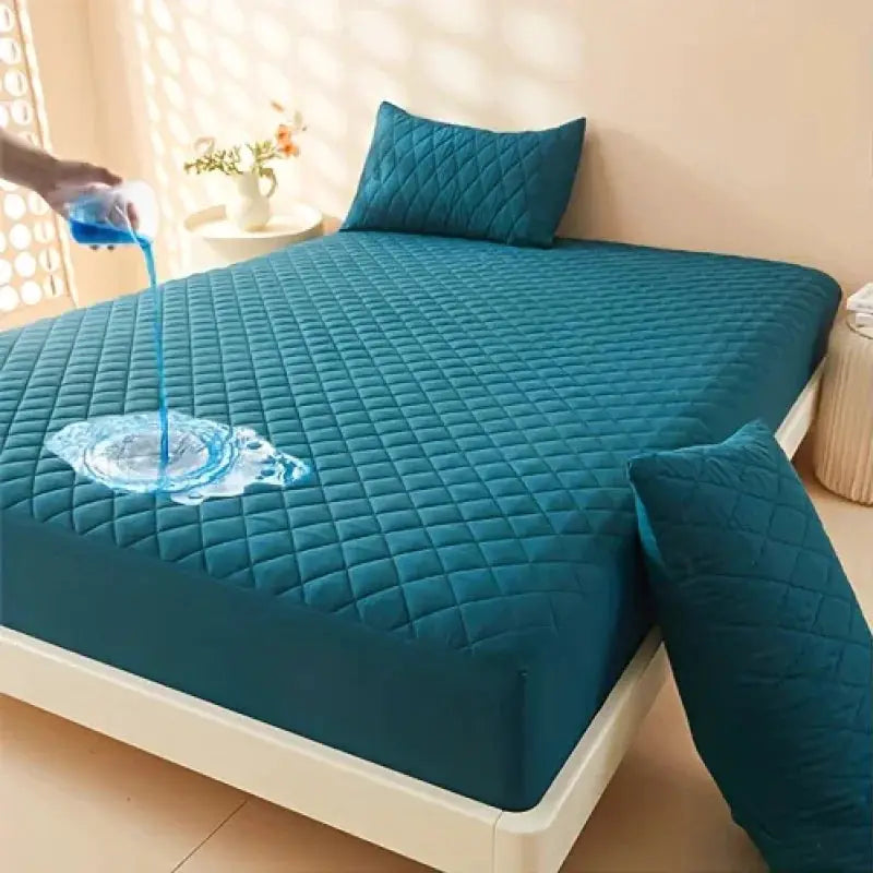 2/3pcs High Quality Waterproof Mattress Protector Set With Ultra-Soft Envelope Pillowcase Closures, Noiseless Fitted Sheet from PriceLows™