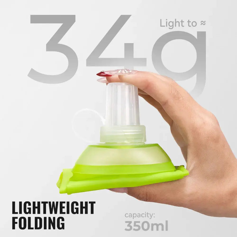 WRELS TPU Soft Folding Water Bottle BPA-Free Collapsible Flask Running Camping Hiking Travel Convenient Lightweight Water Bottle from PriceLows™