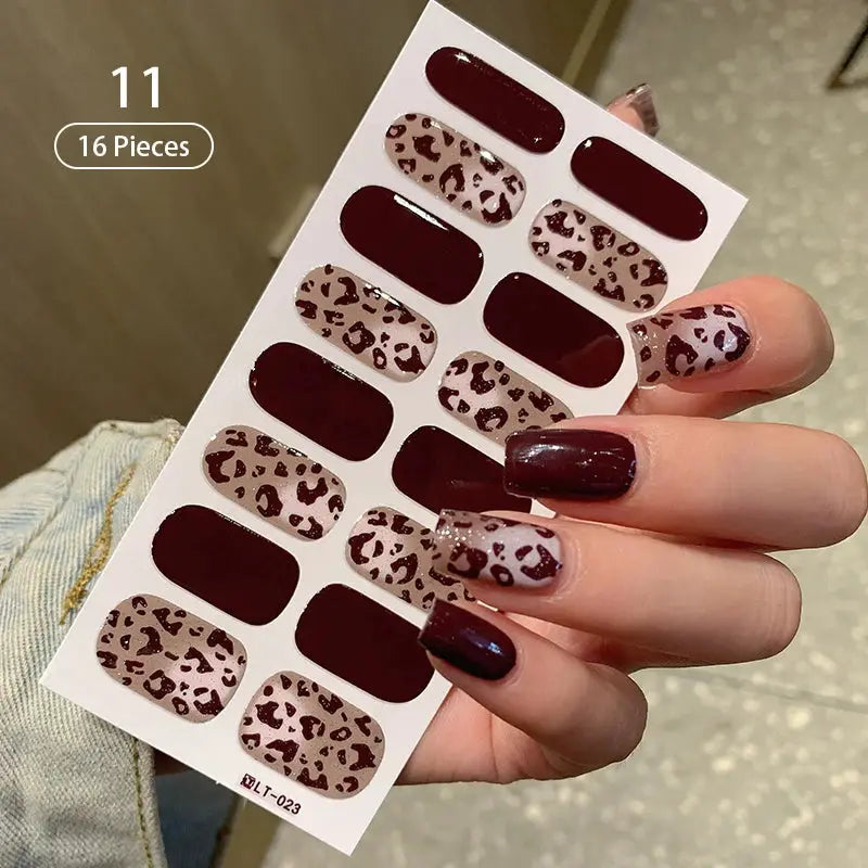 Full Cover Nail Stickers Fashion Nail Polish Nail Decoration Sparkling Glitter Self Adhesive Manicure Designer Nail Art Sticker from PriceLows™