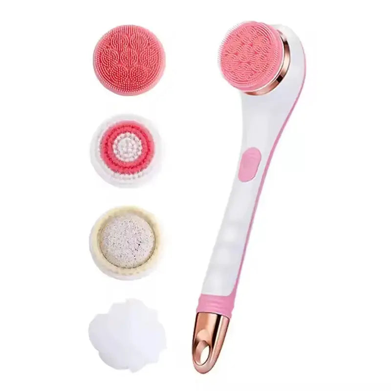 Electric Silicone Bath Brush | Long Handle | Silicone Bristles