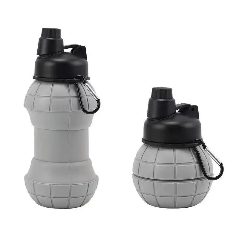 New 1Pcs 500ml Cup Portable Kettle Grenade-Shaped Silicone Collapsible Water Cup For Sports Outdoor Hiking Travel from PriceLows™
