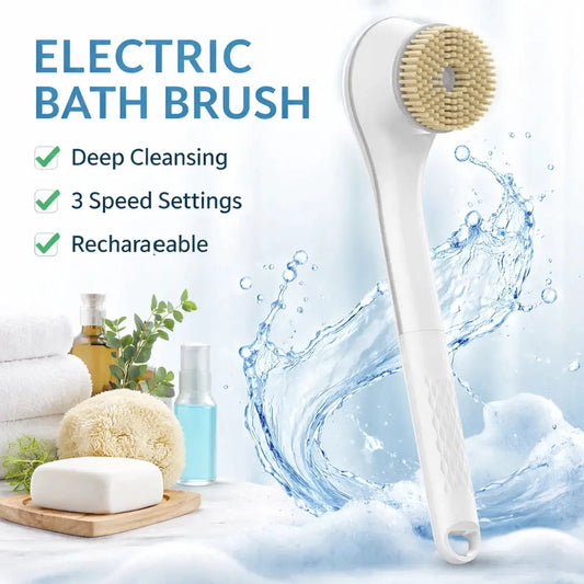 Electric Bath Brush | 6 Replaceable Heads | 360 Rotating | IPX7 Waterproof