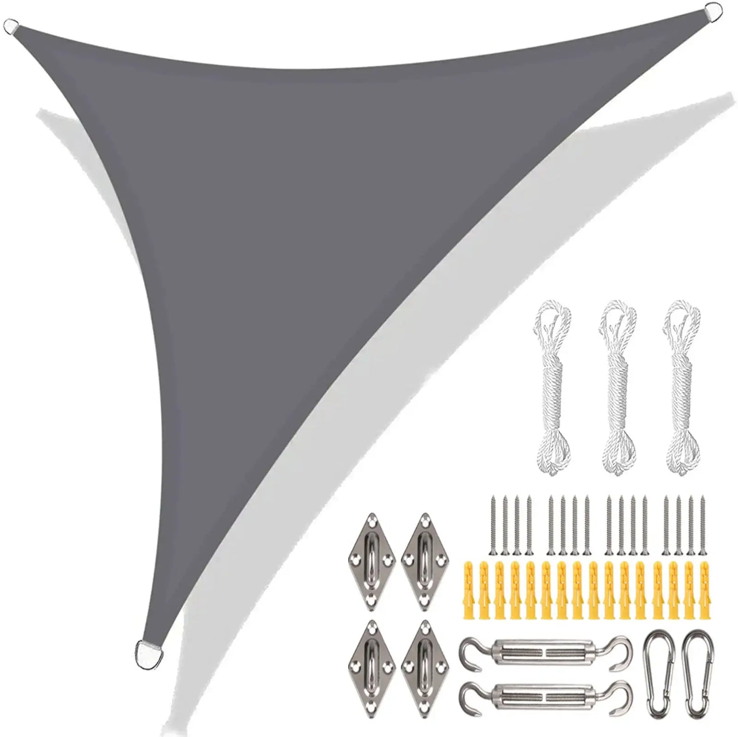 Triangle Sun Shade Sail | Waterproof HDPE | 5x5x5 Ft | Outdoor Patio Canopy