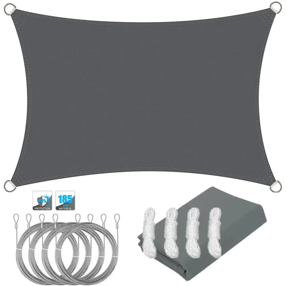 Rectangle Sun Shade Sail | Waterproof Oxford Canopy | UV Blocking Outdoor Shelter