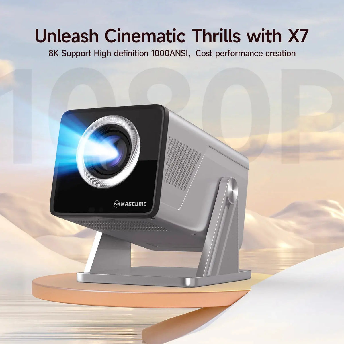 Smart Projector | 1000 Ansi Lumens | Auto Focus | 1080P Resolution