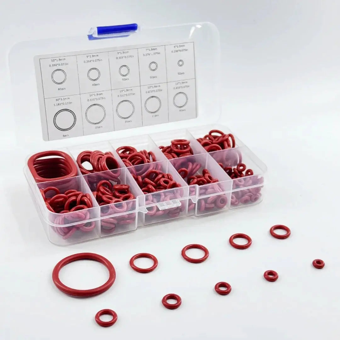 351Pcs Silicone O-Ring Seal Set, Heat Resistant & Oil Resistant O-Ring Combo Pack for Automotive Repair and Water Pipe Sealing from PriceLows™