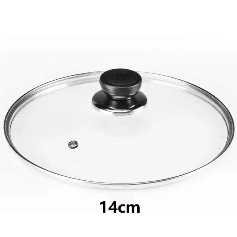 Tempered Glass Pot Lid | Stainless Steel Rim | Anti-Scalding | 12,14,16,18,20 cm