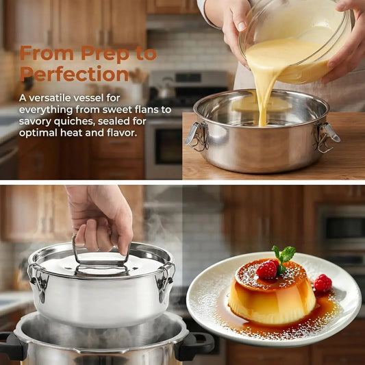 Stainless Steel Steamer Tray | 7.2in Dia 2.7in | 65 oz Cap | 6 Qt Instant Pot