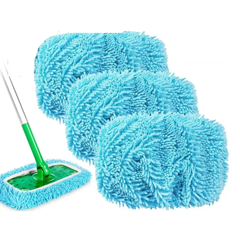 3pcs Reusable Microfiber Mop Pads for Swiffer Sweeper Mop Dry & Wet Mopping Cloths Washable Wet Pads Refill for Mopping Floors from PriceLows™