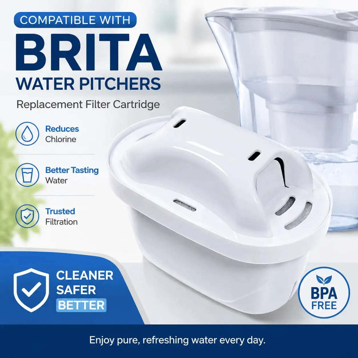 1/2/4/6pack Water Filter Cartridge Compatible for Brita Maxtra Maxtra+ Pitcher Jug Replacement Filter Reduce Limescale Chlorine from PriceLows™