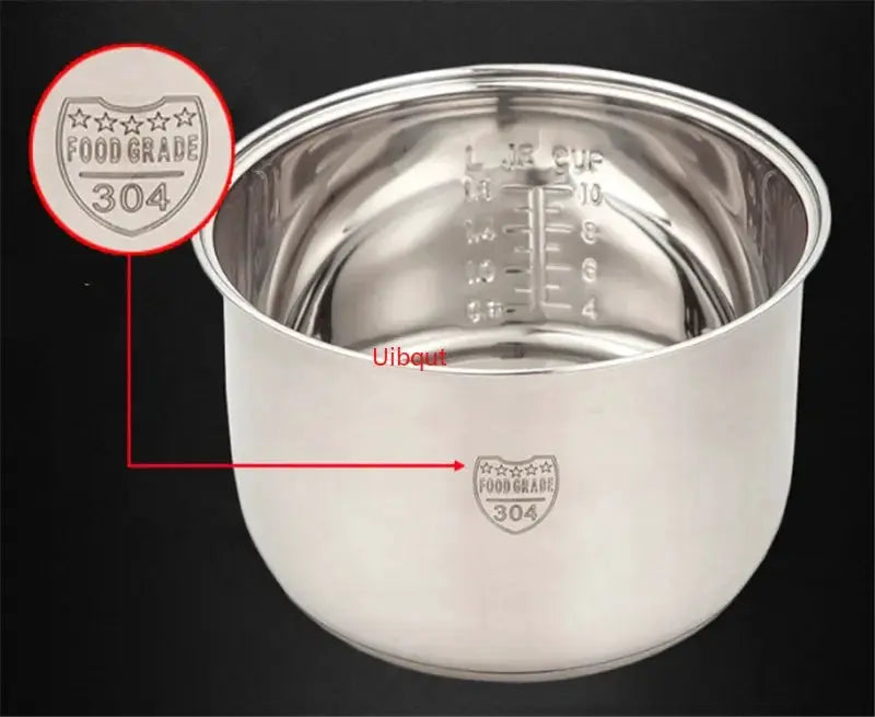 Rice Cooker Inner Pot | 304 Stainless Steel | Nonstick | Universal Fit