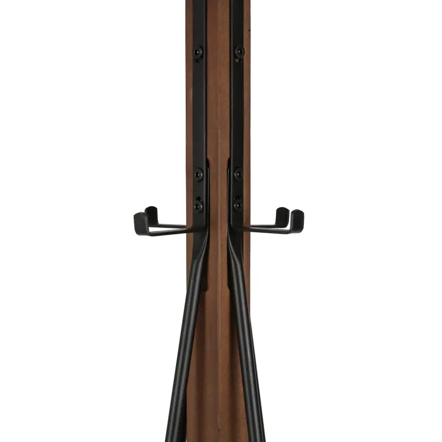 Reclaimed Wood and Metal Freestanding Coat Rack with Hooks use in bedroom living room from PriceLows™