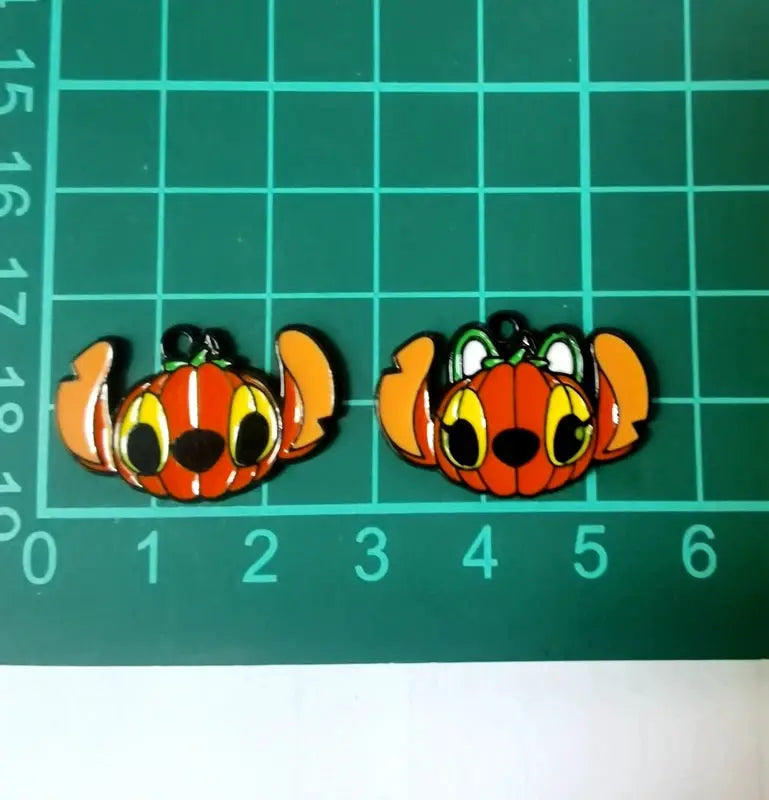 Halloween Pendant Charms | Metal Design | Cartoon Pattern | 10 Piece Set