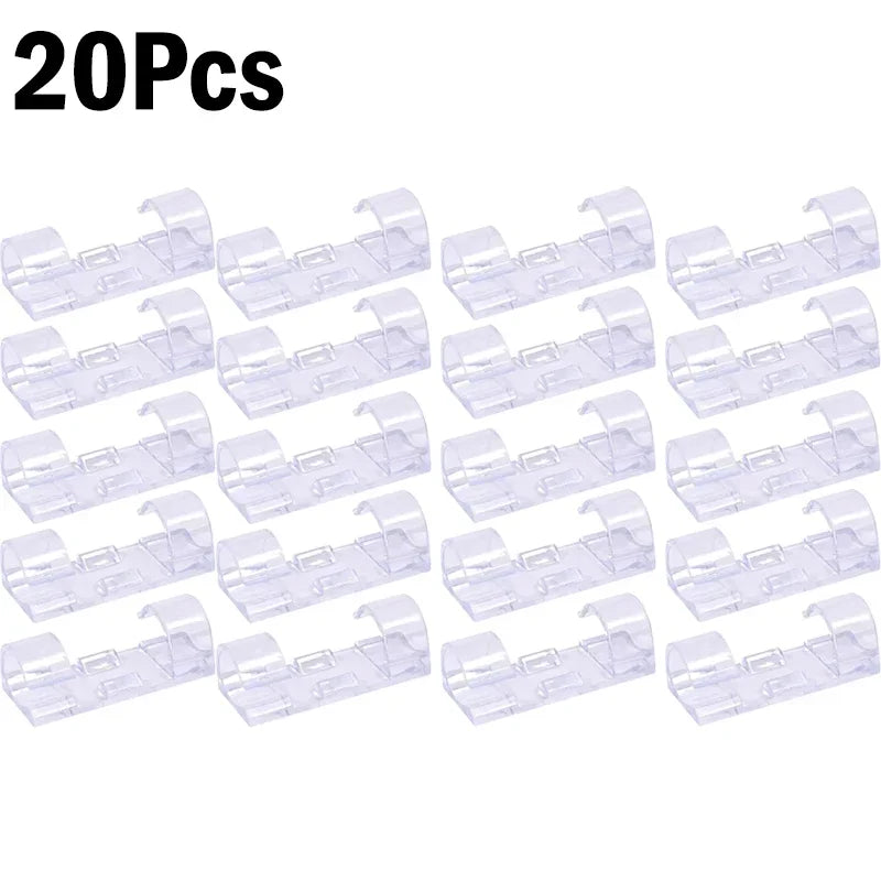 1-60Pcs Drop Self-adhesive Wire Organizer Line Cable Clip Buckle Clips Fastener Holder For Car Line PC TV Ethernet Cable Clip from PriceLows™