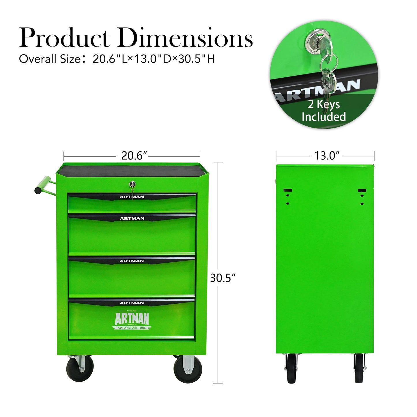 Rolling Metal Tool Chest with 7 Drawers, 20" 7-Drawer Tool Chest Cabinet with Ball Bearing Drawer Slides, Steel Tool Storage Box from PriceLows™
