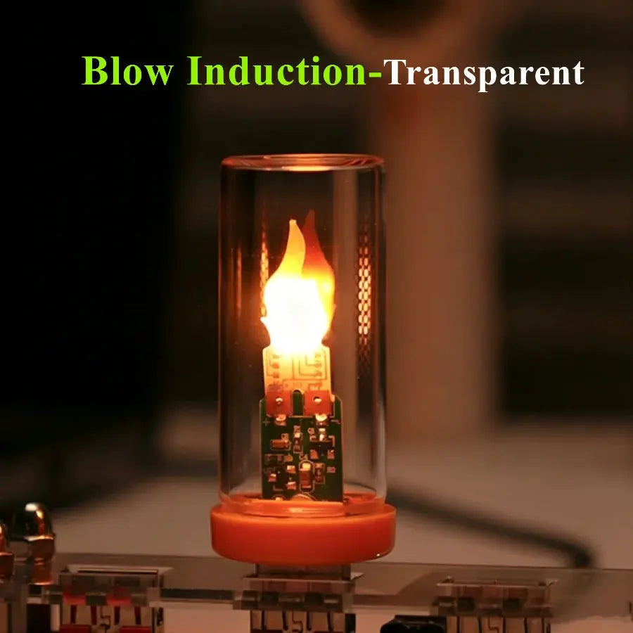 LED Flame Night Light | USB Powered | Frosted Glass | Indoor Lamp