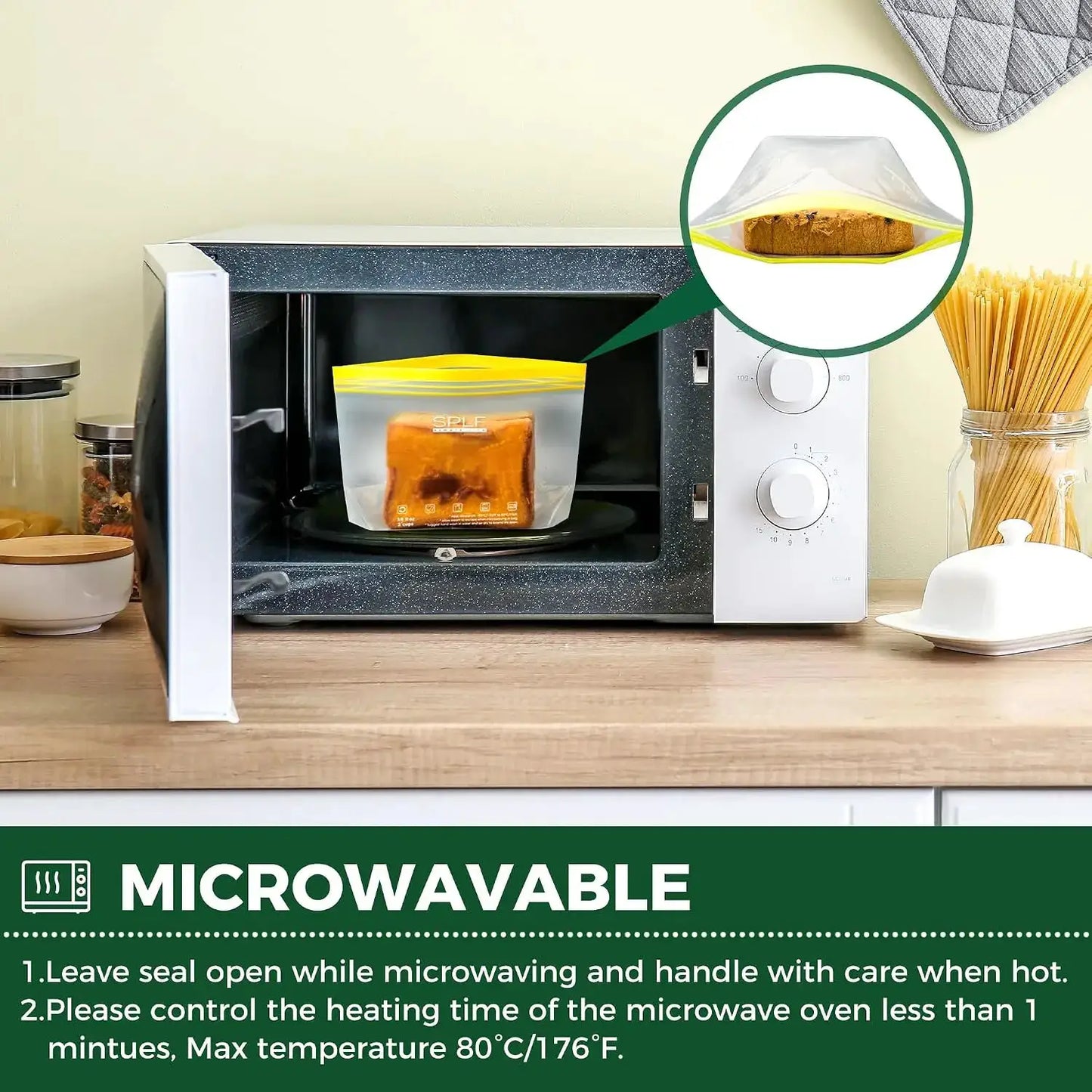 Reusable Gallon Freezer Bags | Leakproof | Microwave Safe | 12 Pack