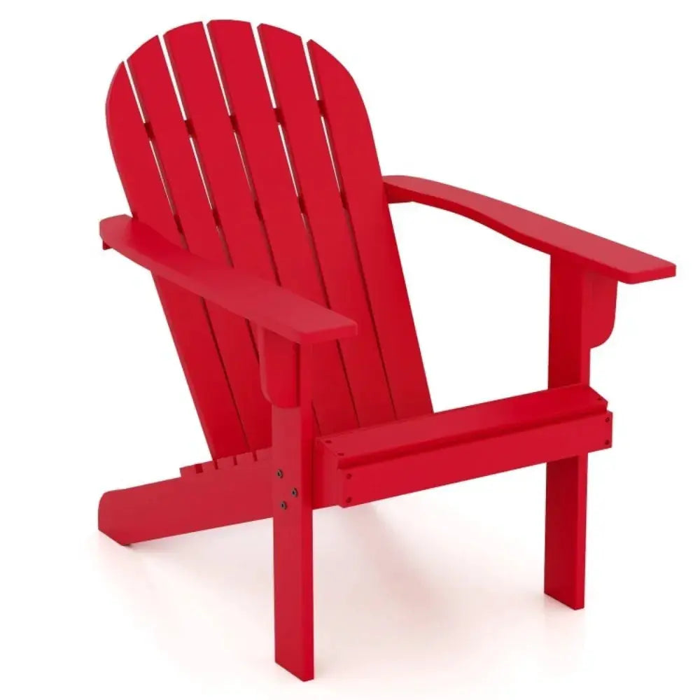 Adirondack Chair Outdoor Wood Patio Seat Lounge Deck Furniture Garden Chair Red from PriceLows™
