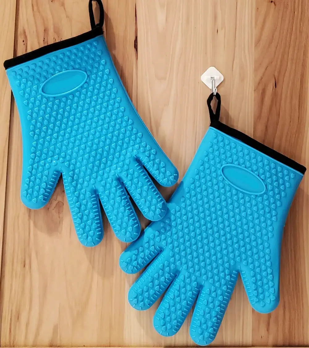 Silicone Oven Gloves | Extreme Heat Resistant | BBQ Grill Pit