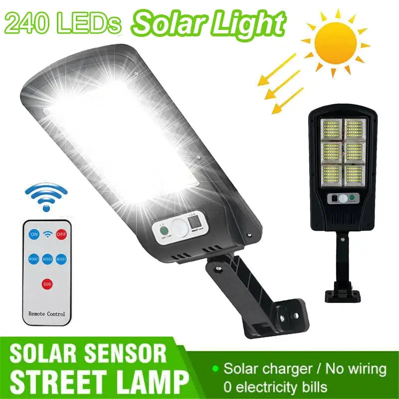 Solar Light High-Power 6500K LED Dusk to Dawn Waterproof LED Solar Street Light Backyard Street Lamps Security Flood Lighting from PriceLows™