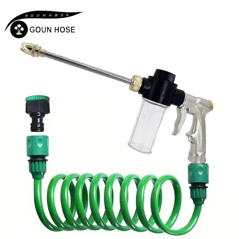 GOUN HOSE Telescopic Garden Hose Metal Car Washing Foam Water Gun Flexible Stretchable EVA Hose, Suitable For Lawn Irrigation from PriceLows™