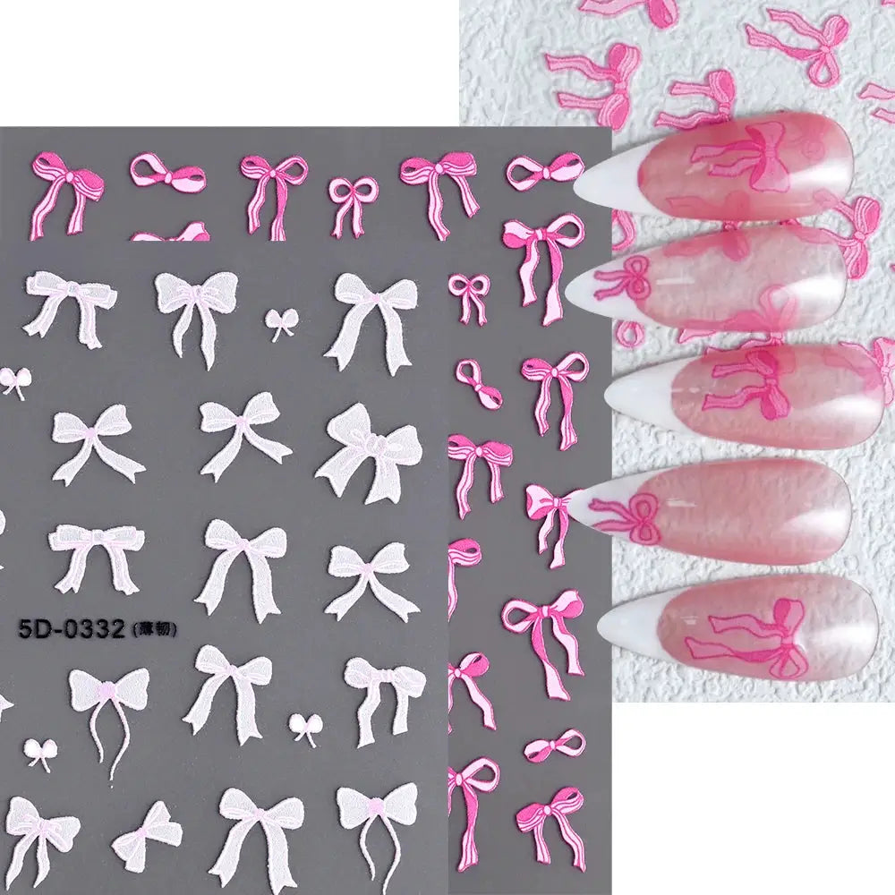 2Sheets French Gradient Line Nail Art Stickers 3D Self-Adhesive White+Black Slider Design Stencil Manicure Guides DIY Nail Decor from PriceLows™