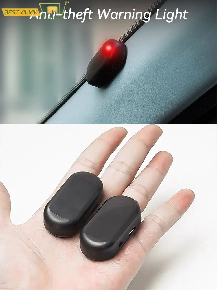 1PC Car Solar Power Red Fake Dummy LED Rechargeable Car Anti-theft Warning Light Alarm Light Security System Strobe Signal Lamp from PriceLows™