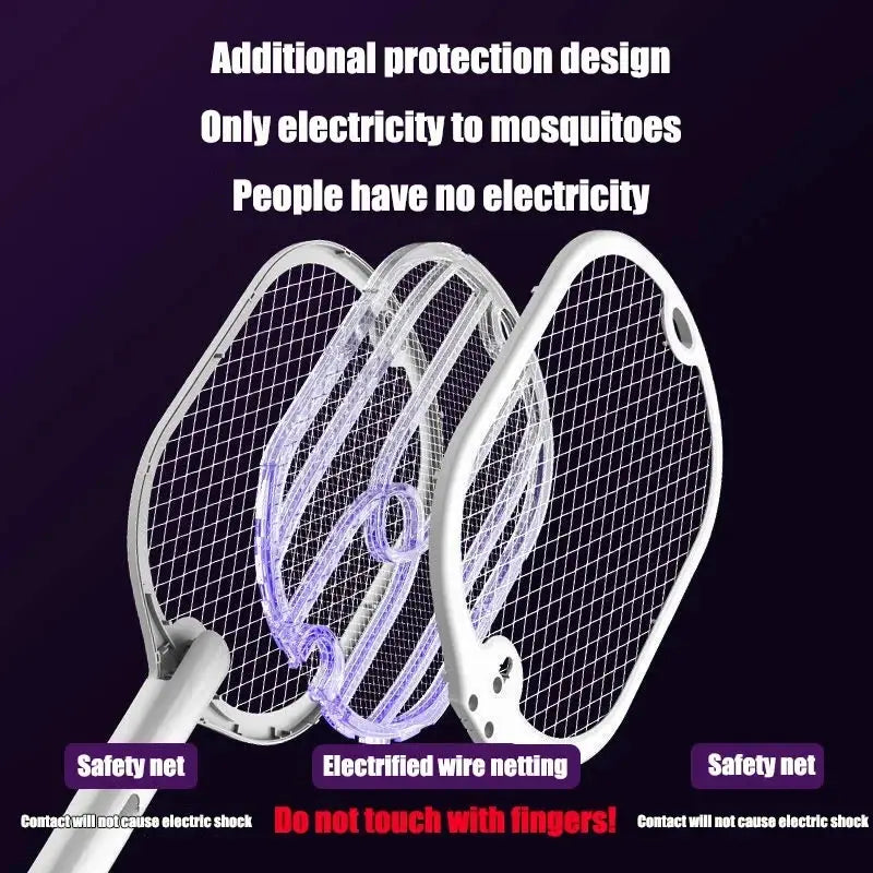 Upgraded 3000V Mosquito Swatter with TYPE-C Charging, 3 in 1 Electric Mosquito Swatter, Mosquito Killer Lamp from PriceLows™