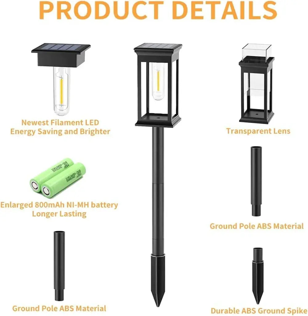 Solar Pathway Lights Outdoor Outdoor Waterproof IP65 Garden Lights for Walkway Yard Backyard Lawn Landscape Lighting Decorative from PriceLows™