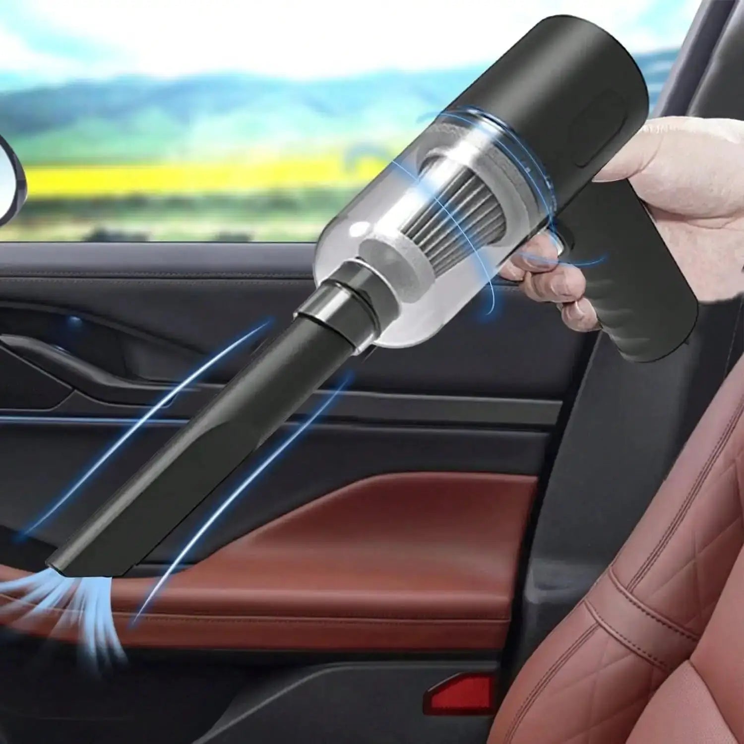 Multi Functional Ultra Quiet Portable Car Vacuum Cleaner - USB Charging, Strong Suction, Long Battery Life, Suitable For Home And Car Use, Charging Handheld, Whirlwind, Wireless Collector from PriceLows™