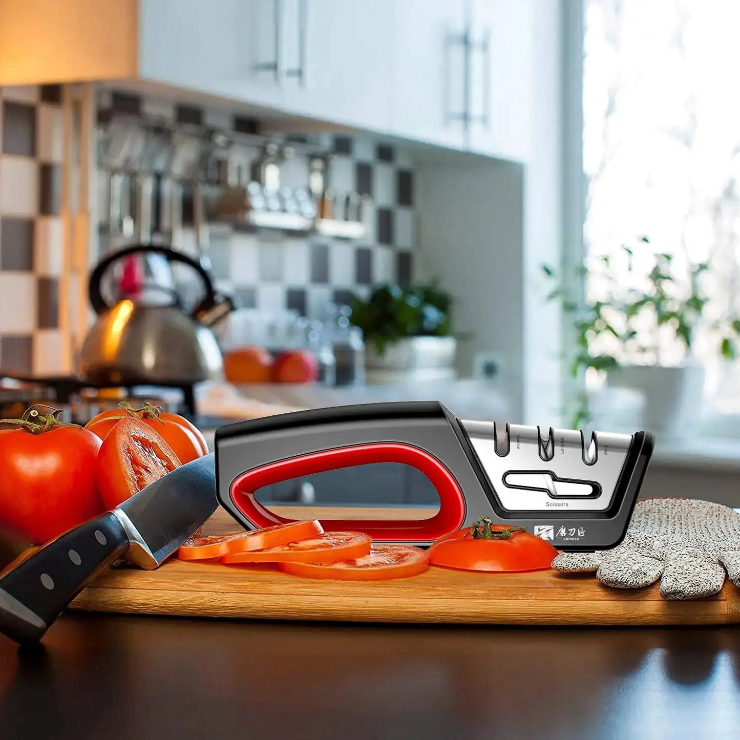 Knife Sharpener | Four In One | Serrated Knife And Scissor Sharpening | One Size