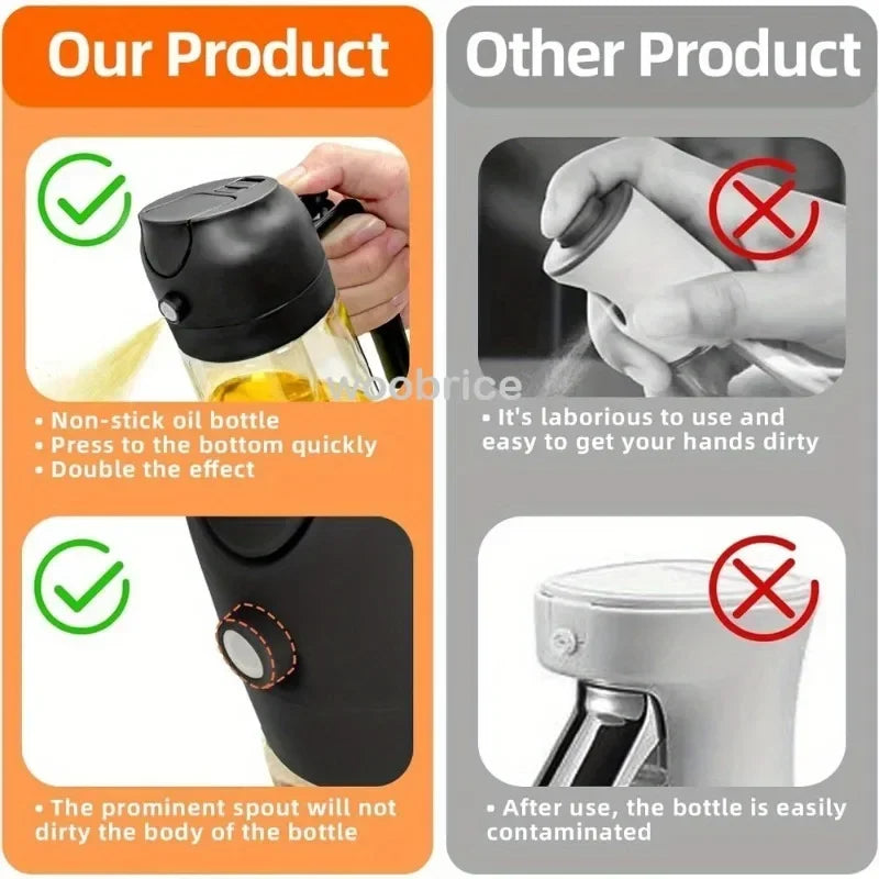 Oil Sprayer | Glass Bottle | Anti Leakage | 2 In 1